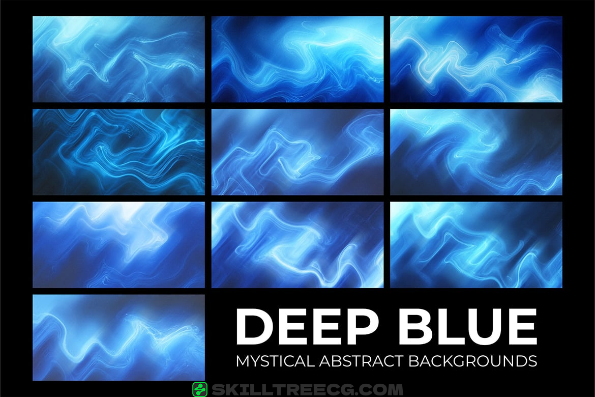图片[2]-10 Deep Blue Mystical Abstract Backgrounds（208224）-技能树